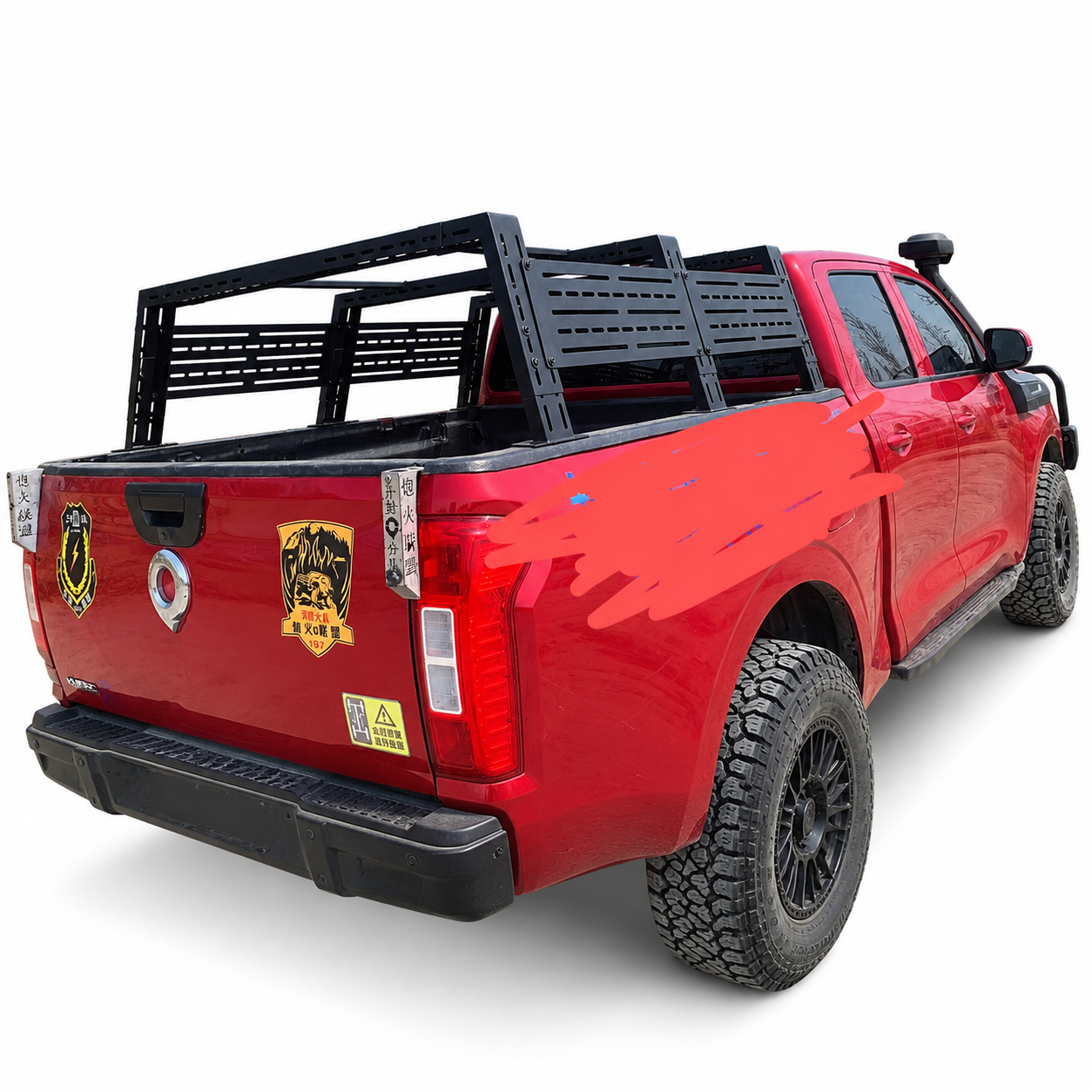 Pickup Truck Bed Rack with Multiple Crossbars and Slotted Side Panels | Custom Fit
